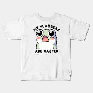 Cute funny flabbergasted frog meme Kids T-Shirt